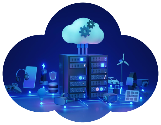 Cloud phone banner illustration